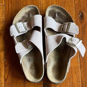 Birkenstock Women's Sandals in Cream Suede